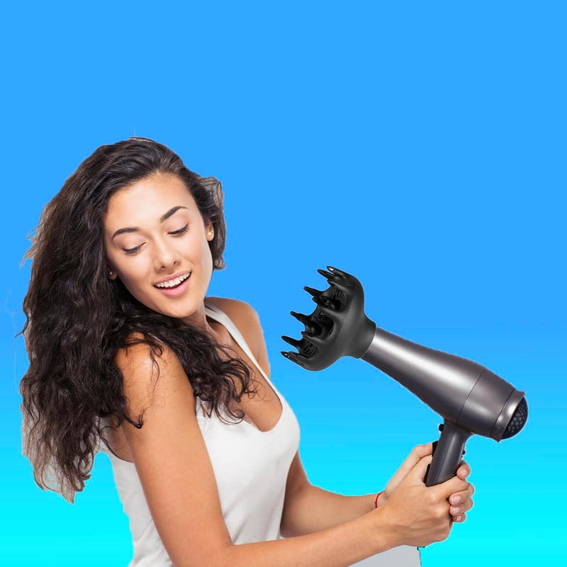 YingEnter Black Orchid Hair Diffuser, Hair Dryer for BlowDryers with 1.7-1.8 inch Diameter Nozzle, suitable for Curlyand Wavy Hair-Softness and Control Blow-out hair is softerfluffier - Image 5